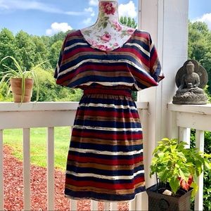 Striped Open Back Dress